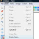 Screenshot: Edit and then Paste From.