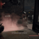 A Defiler elite enemy attacks with the lingering cloud of a recently exploded Rot Wart nearby.