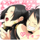 Luffy hugging Boa Hancock