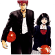 Sakuragi and Haruko in school unifrom