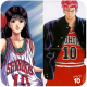 Sakuragi and Haruko wearing the same jersey no.10 of Shohoku High