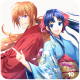 Kenshin and Kaoru smiling
