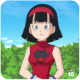 Videl Satan with short hair.