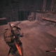The basement of the Church of the Harbringer, the purple glow of the Sniper Rifle visible.