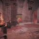 Waves of enemies attack, entering through the windows of the Church of the Harbringer.