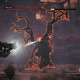 Hitting the weak spot for big damage.