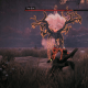 Rot Wart's begin firing out of the back, targetting the player. You can see the weak spot exposed if you are in front of The Ent.