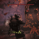 Caught in the blast and knocked back.