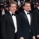 Leonardo DiCaprio with co-star Brad Pitt at the 2019 premiere of Once Upon a Time in Hollywood.