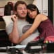 Chris Pratty & Aubrey Plaza.