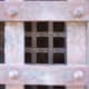 Iron bars of a Yuma Territorial Prison cell with double doors