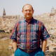 My husband with Toledo in the background.