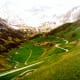 Meandering roads take one to locations in the Swiss countryside.