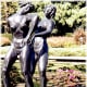Numerous sculptures in the Missouri Botanical Garden