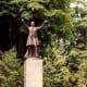 Statue of Mr. Stanley welcoming everyone to the park