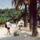 Balls supposed to remind one of the beads of a rosary in Güell Park