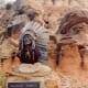 Sculpture near parking lot of Pioneer Amphitheater in Palo Duro Canyon