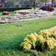 Landscaping outside of the Mitchell Park Domes.