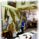 Lisa admiring the cowhides