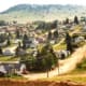 Looking down upon Cripple Creek from the hill overlooking the town. Except for the main street most other streets are unpaved.