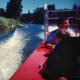 Jet boating close to the banks of the river at times.