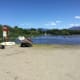 The swimming area in summer