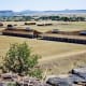 Fort Davis soldier's barracks as viewed from above on a nature trail.