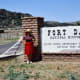 Picture of me at Fort Davis entrance taken by my husband.
