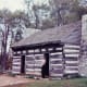 Log cabin house on the grounds of the Hermitage
