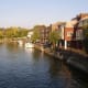 The Windsor bank of the River Thames, upstream from Windsor Bridge
