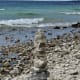 Rocky shoreline on Mackinac Island