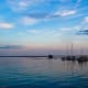 View of some sailboats in Lower Harbor at Marquette, Michigan