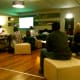 Watching a soccer game in the lobby with my 'hotel mates'