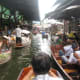 Shopping on the floating market