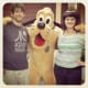 posing with Pluto