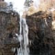 A frozen Kegon falls, in the middle of winter.