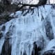 A frozen Urami falls in winter.