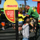 The minimum height to ride on the children's racetrack is 40".