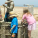 Getting muddy at the Dead Sea