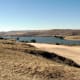 Looking downstream from the center of the sand bars. The river bed is narrowing once more.