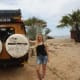 The author on a rest stop during a safari