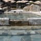 Constructed mostly of stone, the pools were beautiful.