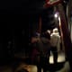 Walking on the tour in the semi-darkness