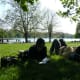It's very gracious of the Queen to allow her subjects to relax on "her" lands.