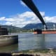 The Lions Gate Bridge connects Vancouver to the cities of North Vancouver and West Vancouver.