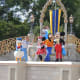 Show outside of Cinderella's Castle at Walt Disney's Magic Kingdom