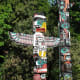 An attractive and interesting totem pole