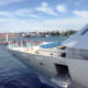 People have boarded the cruise ship and are ready to depart.
