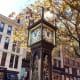 The clock at a different time of year