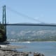 A closer view of Lions Gate Bridge